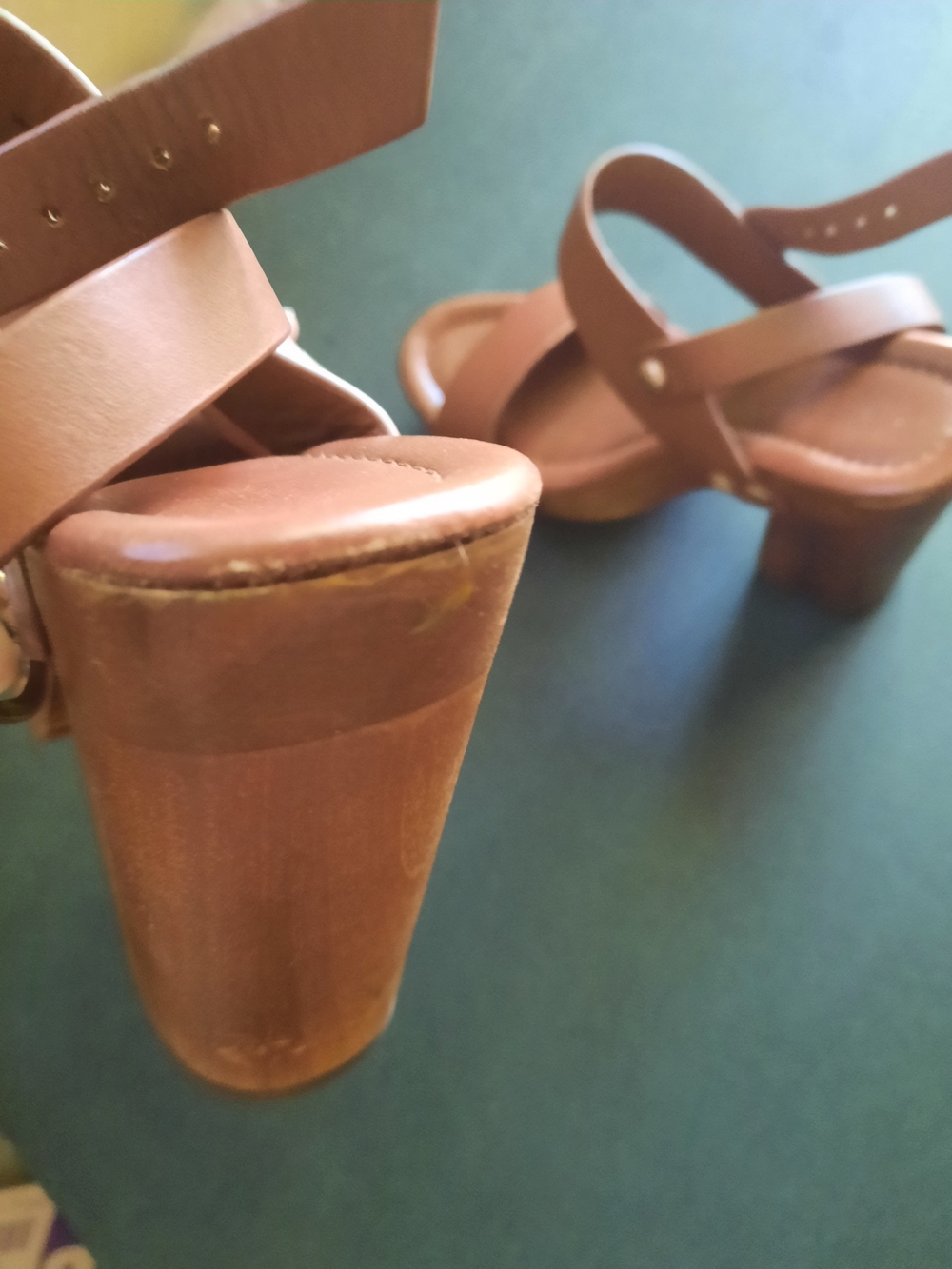 ⭐️💋👡Joie Dea Heel SVA 2742 Cuoio Leather Chunky Heel Sandals - Picture 11 of 11